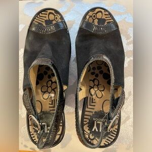 FLY London scrappy suede sandals. Good condition they do show wear